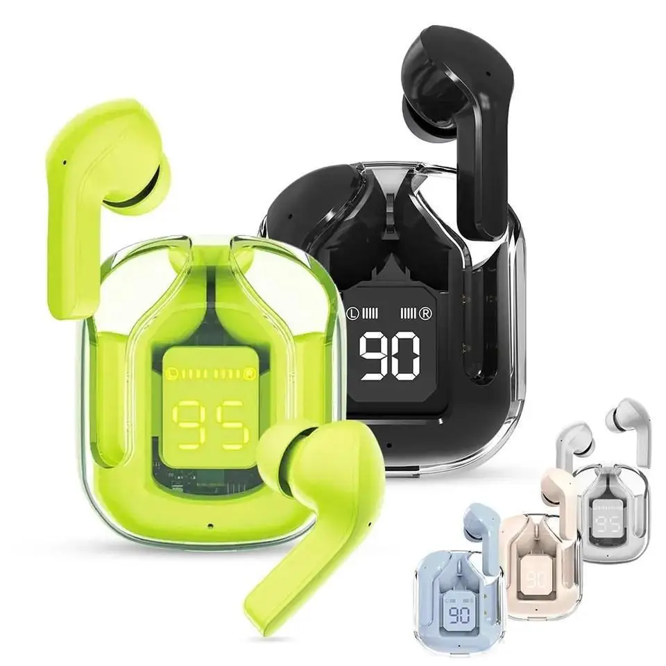 Transparent crystal box wireless air 31 in-ear headphones gaming noise reduction  air31 tws earphones transparent