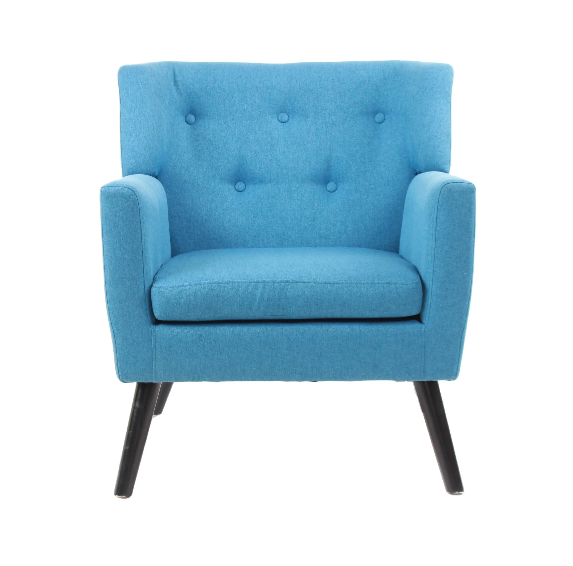 Medieval fabric armchair wooden frame linen single seat sitting room sofa armchair