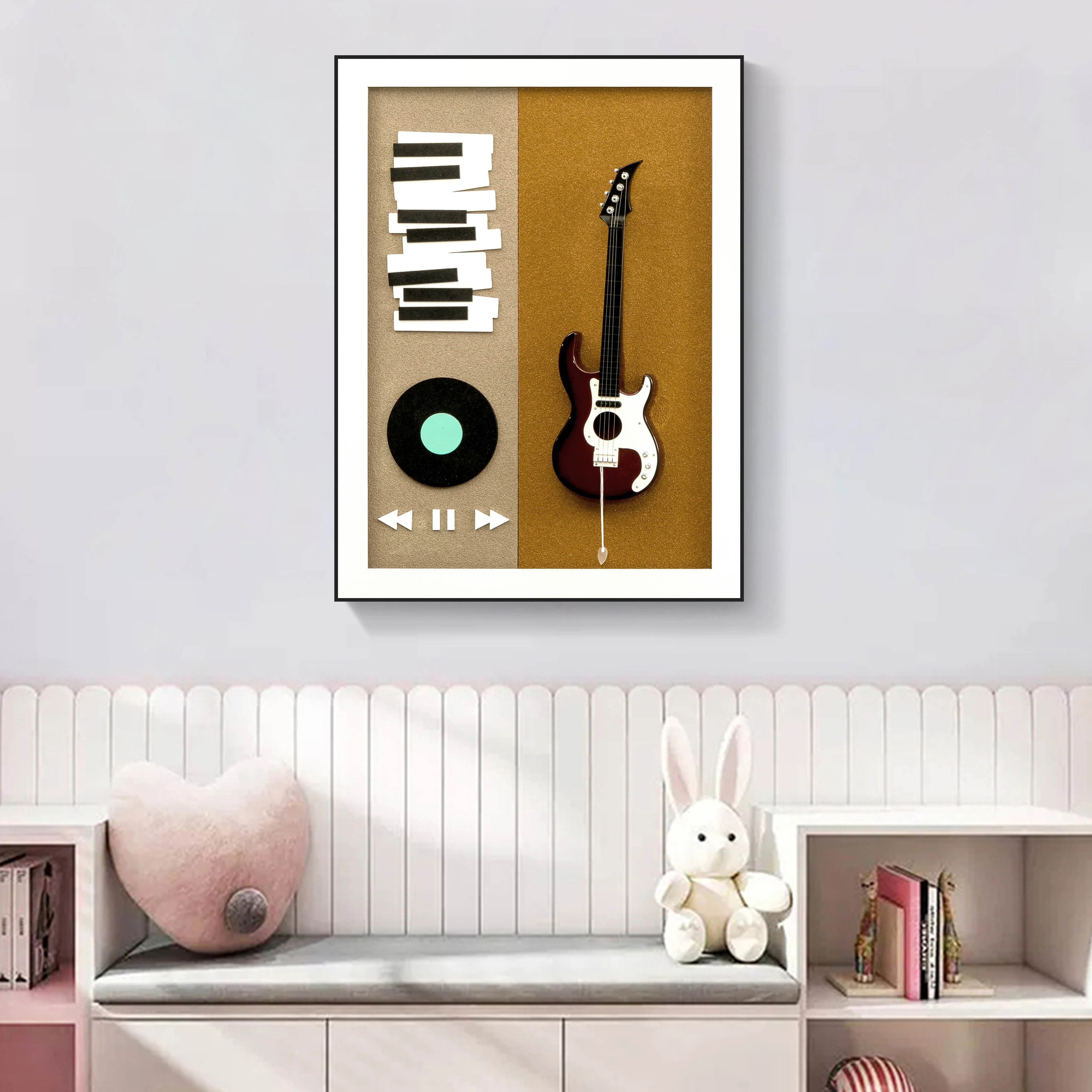 Music Hall Decoration Hanging Paintings Custom Modern Designs Electric guitar decorative painting abstract wall art