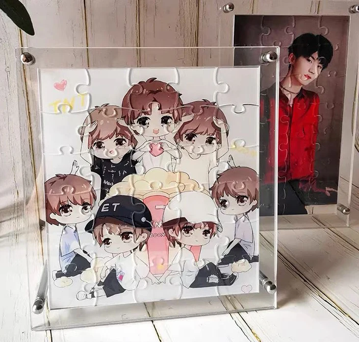 Оптовая продажа акриловых картинок-пазлов для фотографий Kpop Boy Group Jk V Jimin на