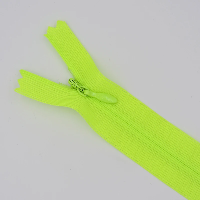 
High quality closed end colorful nylon lace zipper invisible zip custom reversible invisible for dress 