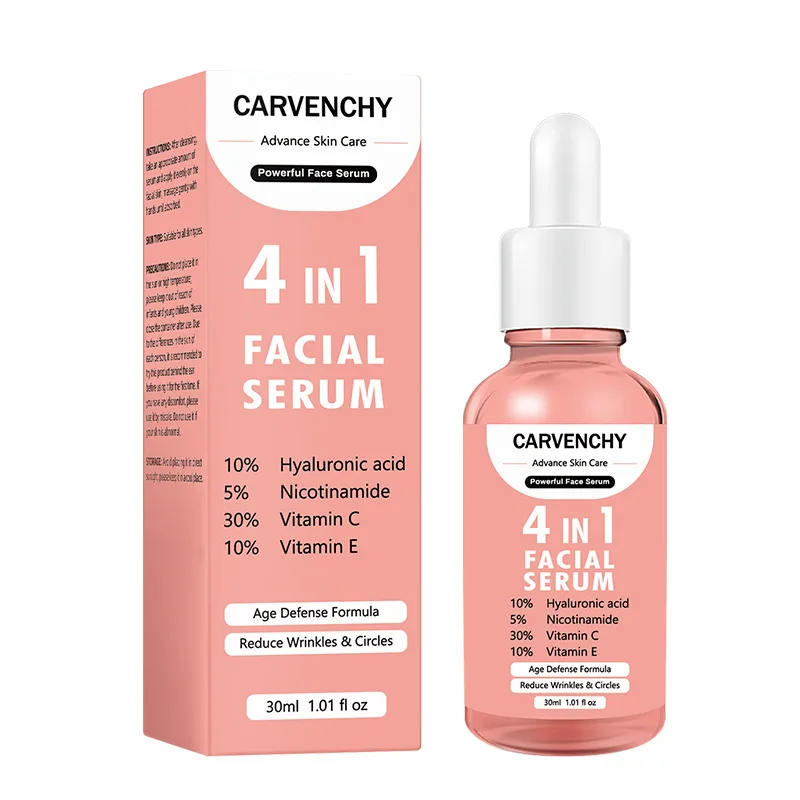 Top Anti Aging Wrinkle Facial Serum OEM hyaluronic acid vitamin C organic Facial serum private label Vitamin E RETINOL Serum
