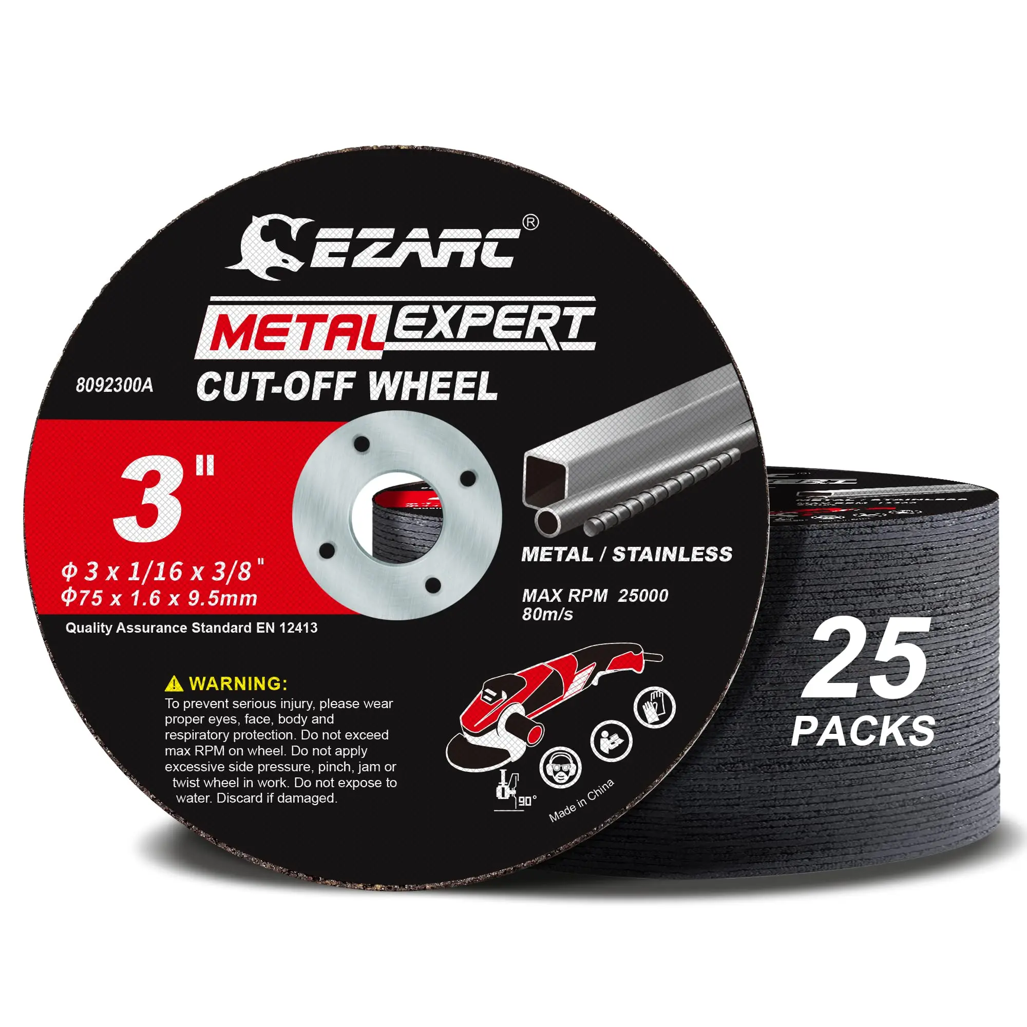 EZARC отрезные колеса 24 упаковки диск для резки металла и нержавеющей стали шлифовальной машины (модернизированный T
