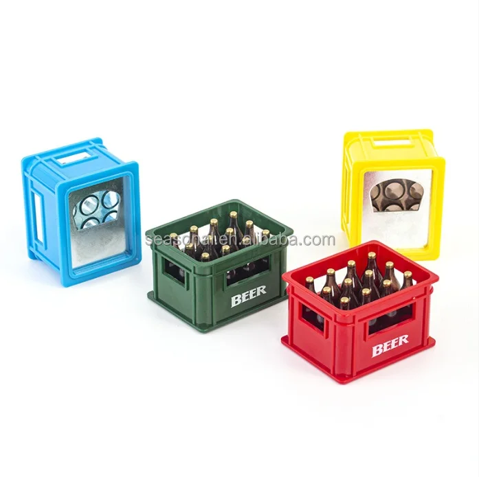 Creative beer box design bottle opener 3D three-dimensional beer soda plastic bottle opener