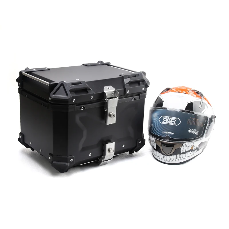 MT 45L Black motorcycle aluminium alloy top box motorcycle helmets tail boxes Accessories For Motorcycles luggage