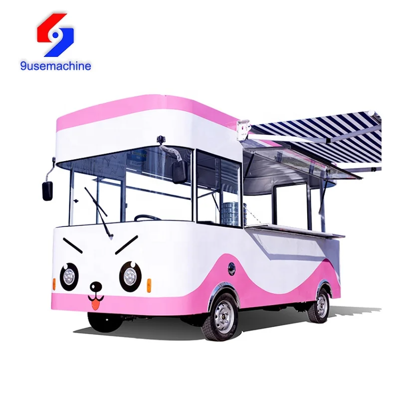 Superior quality villa style snack car mobile food cart for slush machine