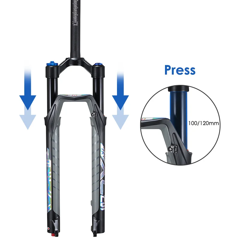  MTB Bicycle Front Fork Suspension Air 27.5/ 29er Inch Mountain Bike 32 RL100mm For