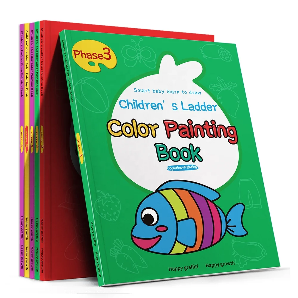 
Factory direct sales popular phase 3 children color painting drawing coloring kid graffiti drawing book 