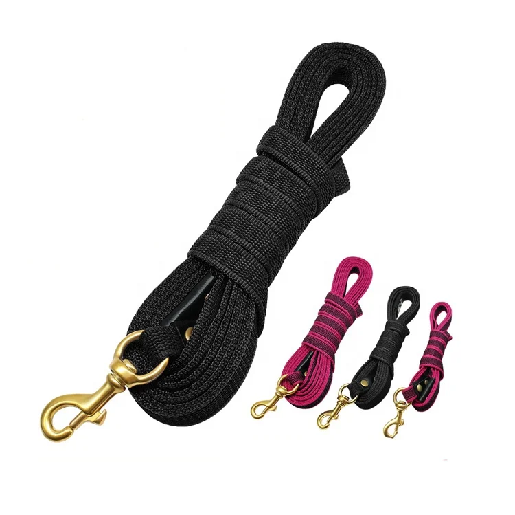 Custom Logo Dog Tracking Lead With PP Webbing, Anti Slip Grip Dog Leash for Training