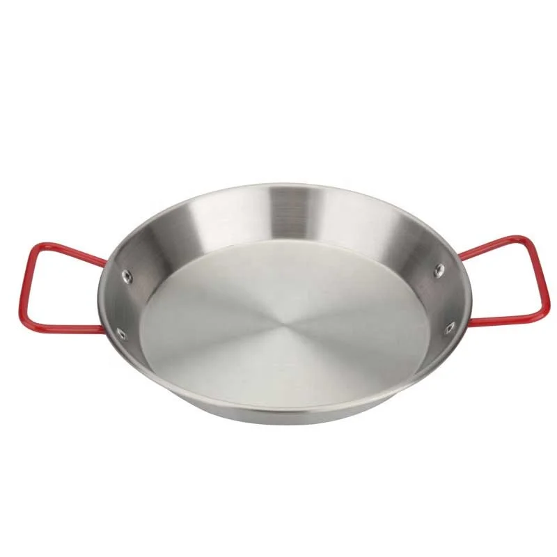 Restautrant Non Stick Frying Pan With Double Ear Cookware Seafood pot Stainless Steel Paella Pan