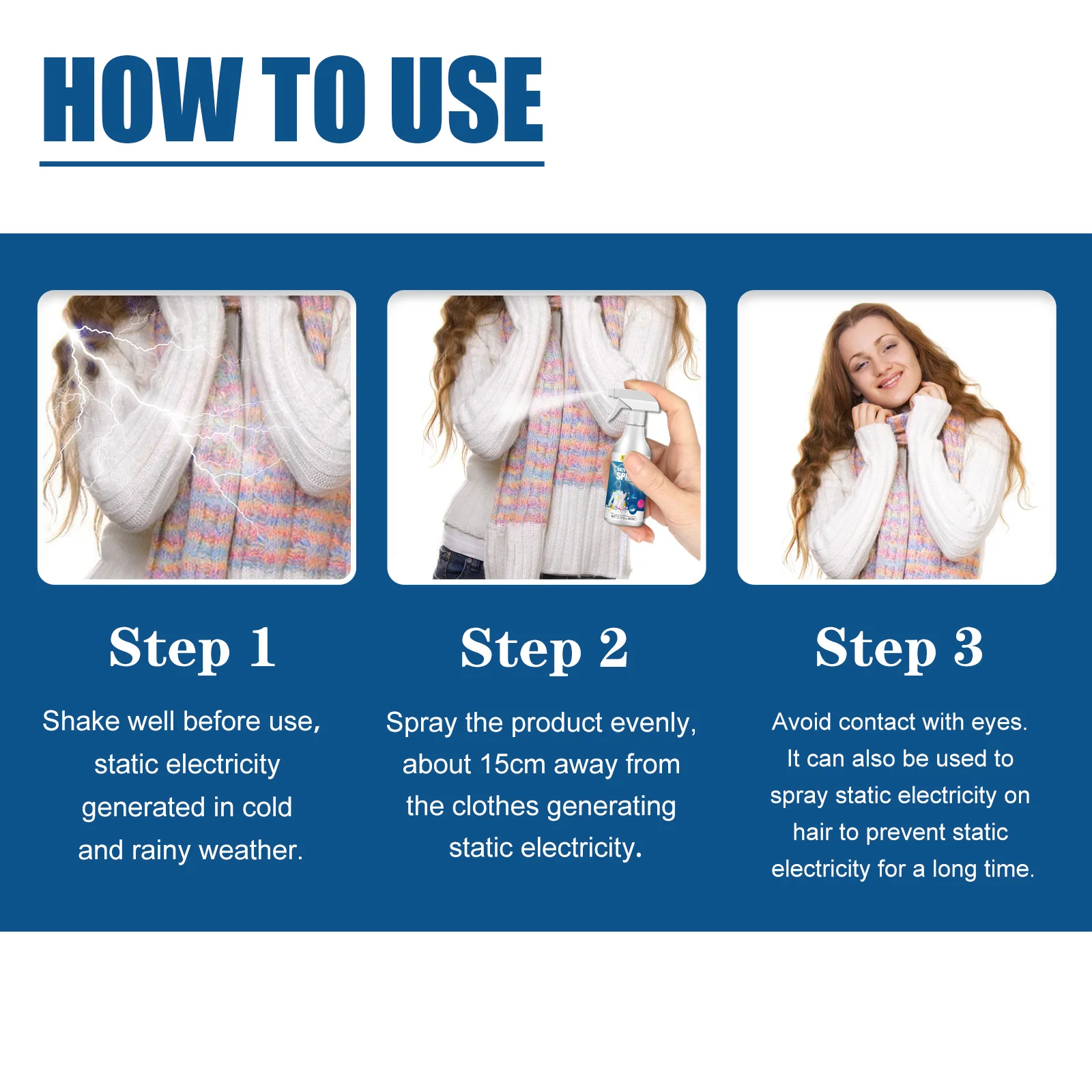 North Moon Fabric and Cloth Wrinkle Releaser Spray Anti-static Wrinkle Release Spray Eliminate Wrinkle Spray for Clothes