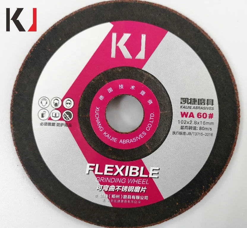 102mm Manufacturer Supply top grade WA AC A  Abrasives GC Flexible Grinding Wheels