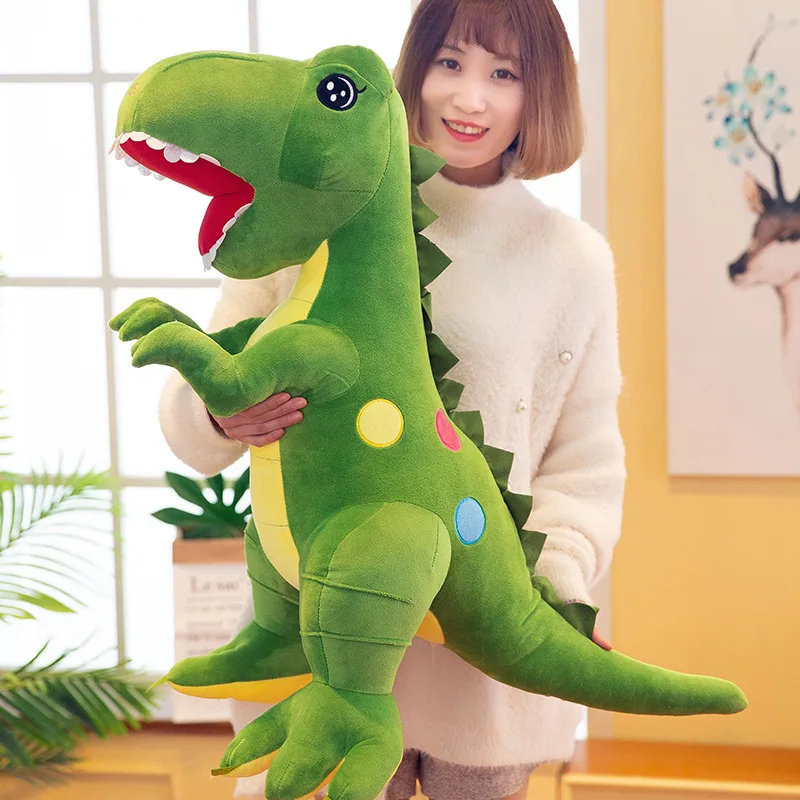 YIWU ALLSHINE 2022  new product cute  plush soft green dinosaur comfortable toys sleeping dinosaur toy
