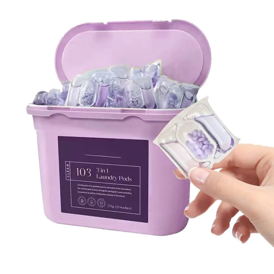 Wholesale High Foam Private Brand Detergent Capsule Washing Gel Capsule Clean Bacteriostatic Disinfection Laundry Detergent Pods