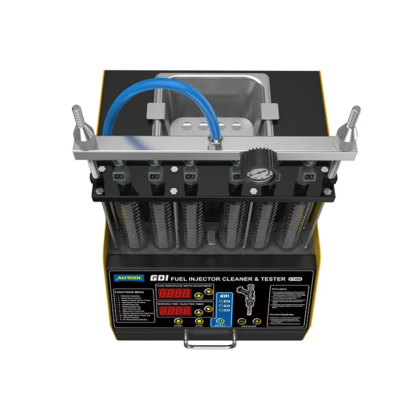 AUTOOL CT400 GDI Fuel Injector Cleaner & Tester Machine 6 Cylinders Fuel Injector Cleaner Tester for Car & Motorcycle 110V 220V