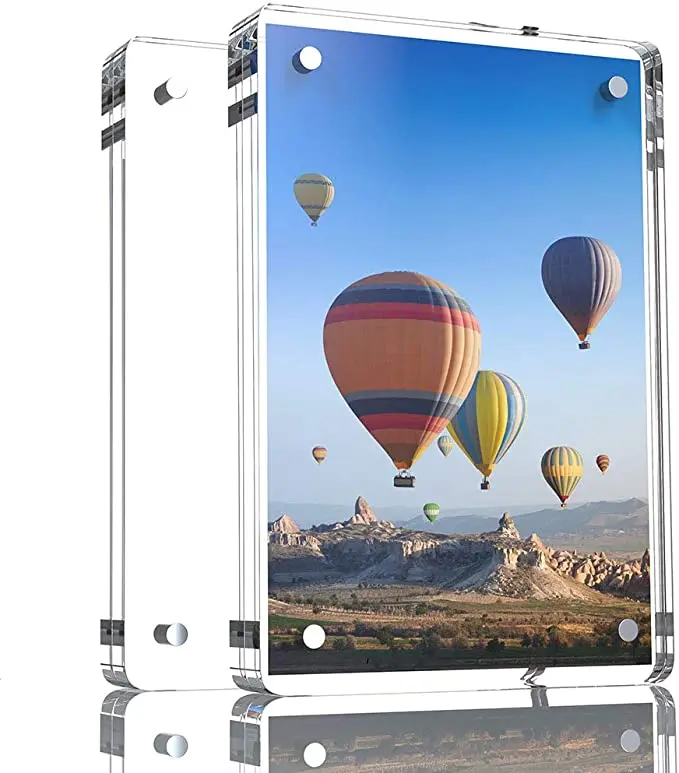 spring sign 7inch magnetic acrylic cube photo frame a3 with rounded corners