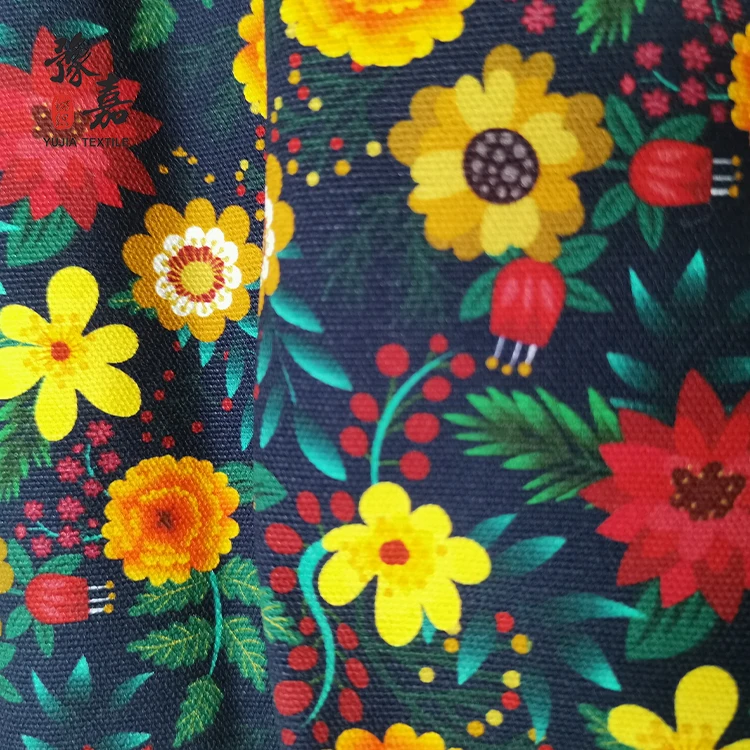 NO MOQ 100% pure cotton digital art printed on canvas