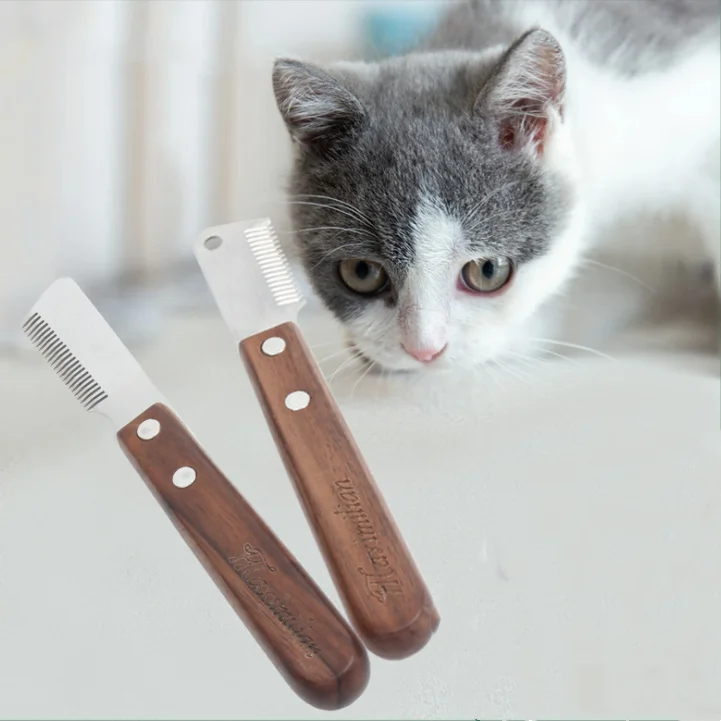 PET COMB stem dog hair pulling knife, beauty tools pet supplies shaver comb