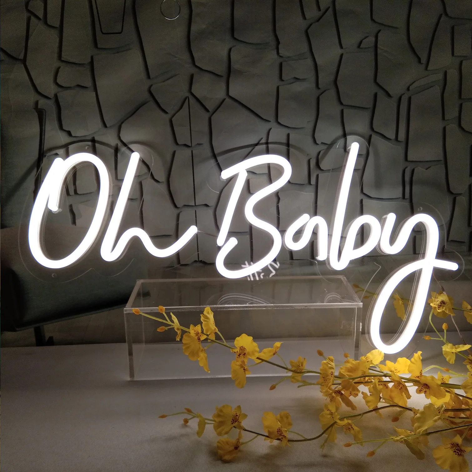  good vibes oh baby flex custom acrylic neon signs led letter lights