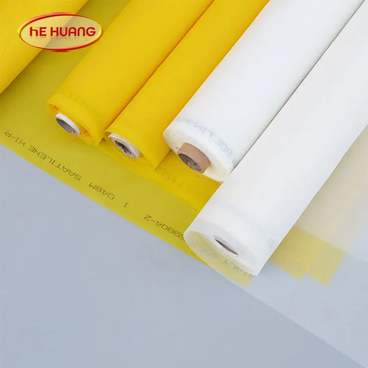 
Chinese Factory White And Yellow 420 Mesh Polyester Screen Printing Mesh Monofilament 