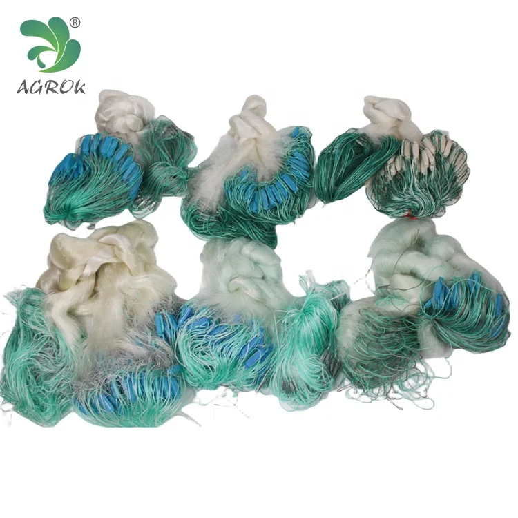 Hot sale 1 Layer/3 Layers Nylon Mono Gill Net fishing Net with Foam Float and Lead Button Sinker