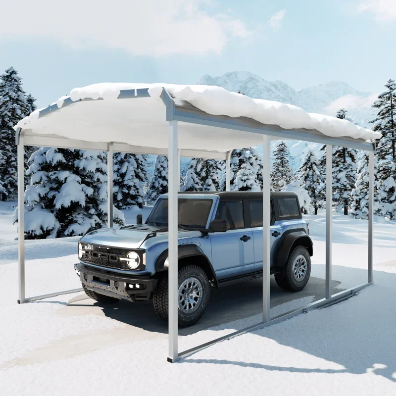 Metal Carport 13 *20 FT With Heavy Duty Metal Frame Galvanized Steel Roof Metal Car Garage Carport