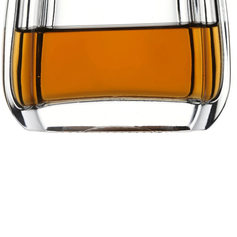 Empty Flint High Quality Clear Square Customize Glass Bottle for Liquor Factory