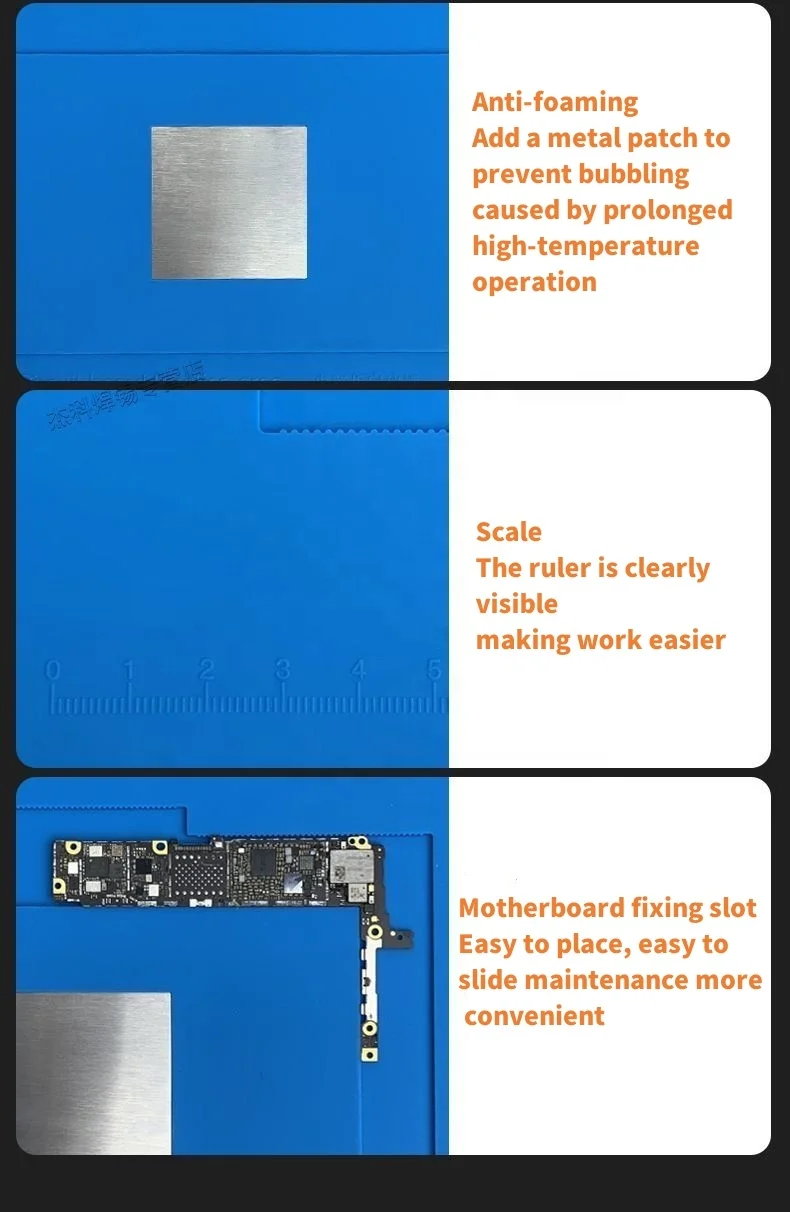 Anti-static high temperature mobile phone computer repair Heat insulation anti-hot with magnetic magnet screw cushion