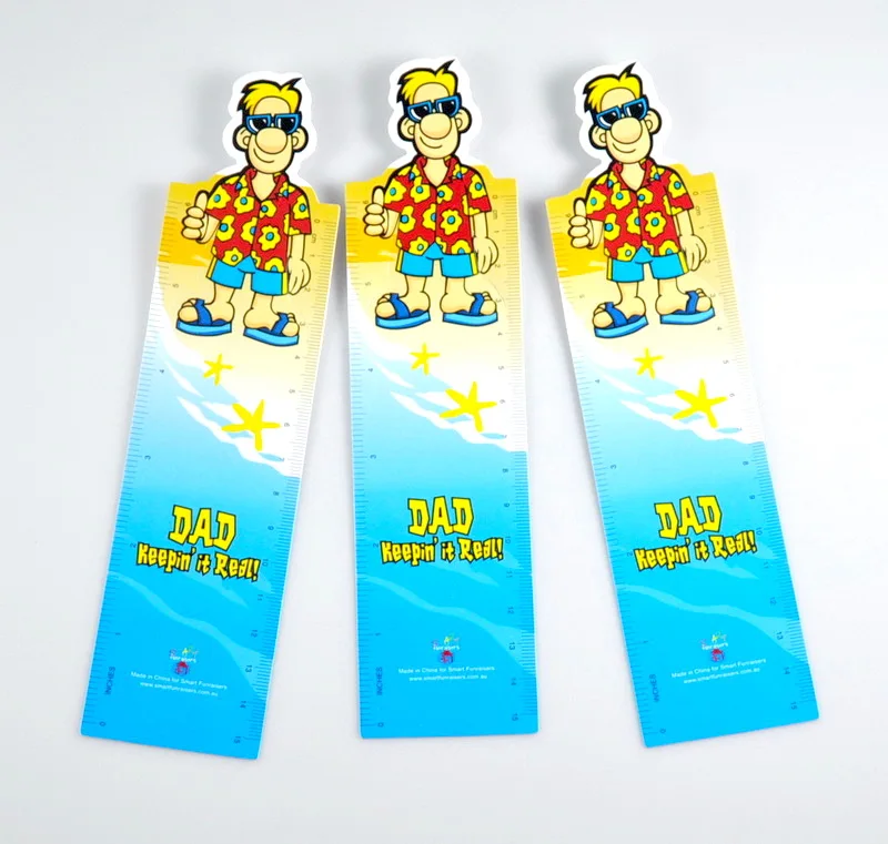 Hot sale Promotion pvc ruler , full color printing pvc flexible ruler bookmark, students plastic bookmark rulers