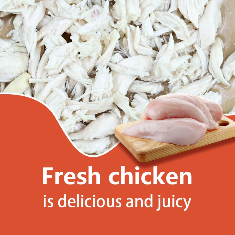 Cat Food Wholesale Canned Chicken Meat No-additive Wet Cat Food Natural Cat Treats Pet Snacks Supplier