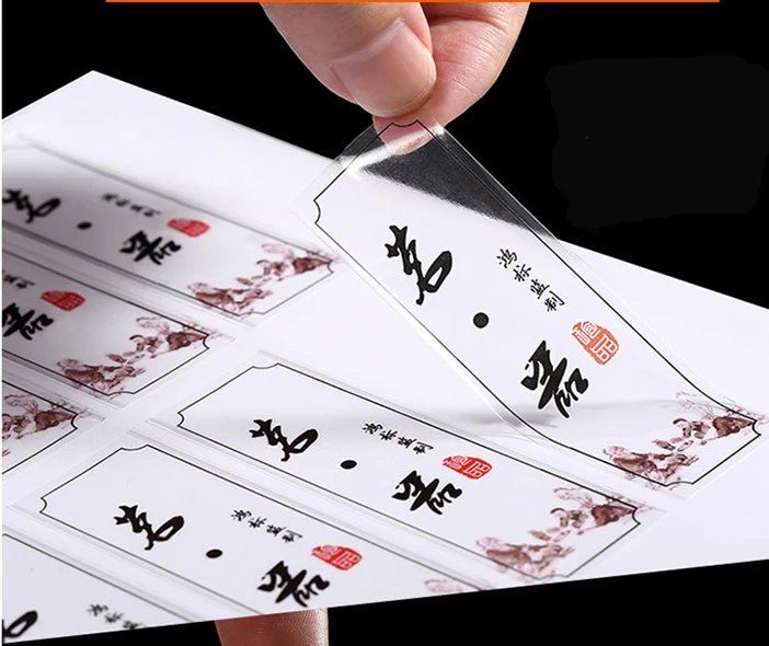 Waterproof Clear adhesive  Round and rectangle Retail Package Seal Stickers Labels Transparent with custom Logo