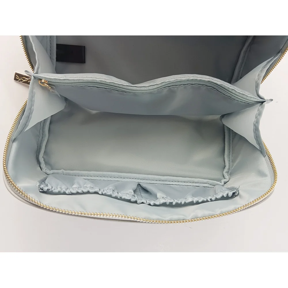 Hot  Luxury New Design Korean Style Large Capacity pu Leather Travel Cosmetic Case Printed Logo Storage  Travel Toiletry Bag