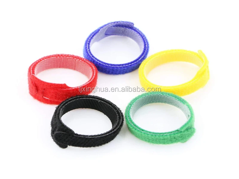 reusable fastening tape wires wraps straps cable ties double sided adjustable hook and loop straps