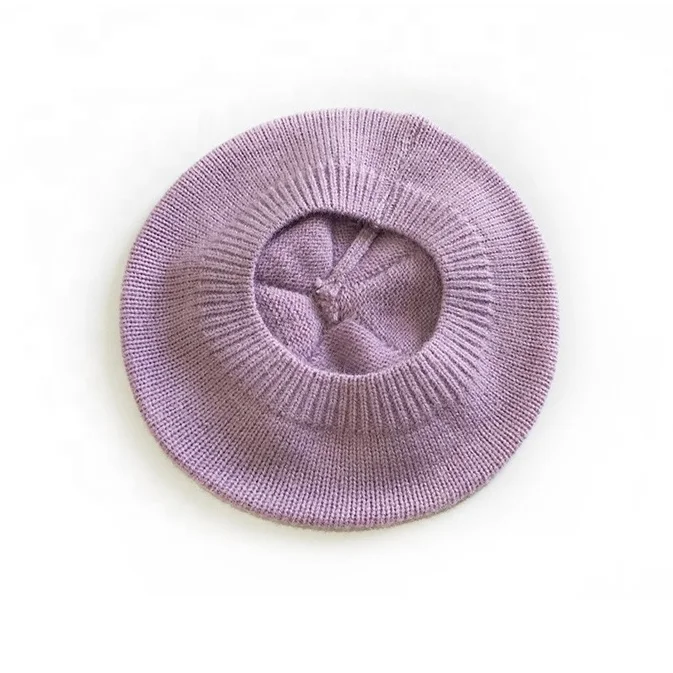 KENSHELLLEY Amazon Kids Beanie Hat Fresh Solid Color Wool Berets Winter Classic Bonnet Hat High Quality Plain Knitting Berets