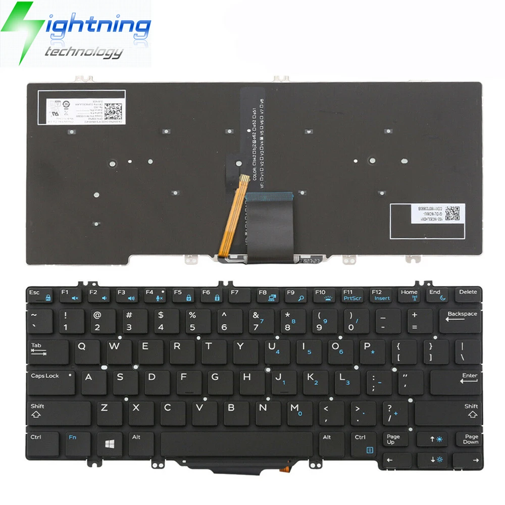 Оригинальная клавиатура для ноутбука DELL Latitude e5280 e5289 e7280 e7380 Клавиатура QWERTZ