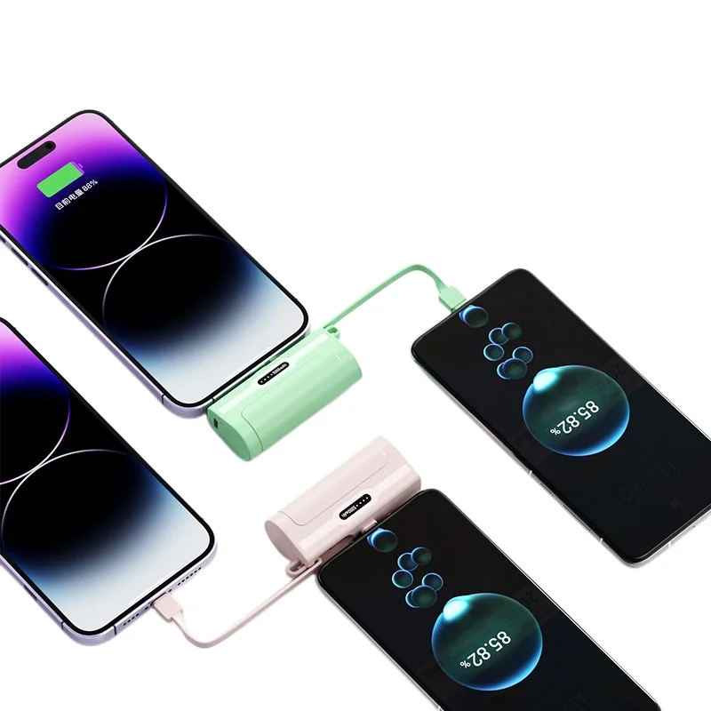 Small Capsule pocket Size Emergency Powerbank 3000 5000mAh Finger Portable Mini Power Bank For Iphone Android