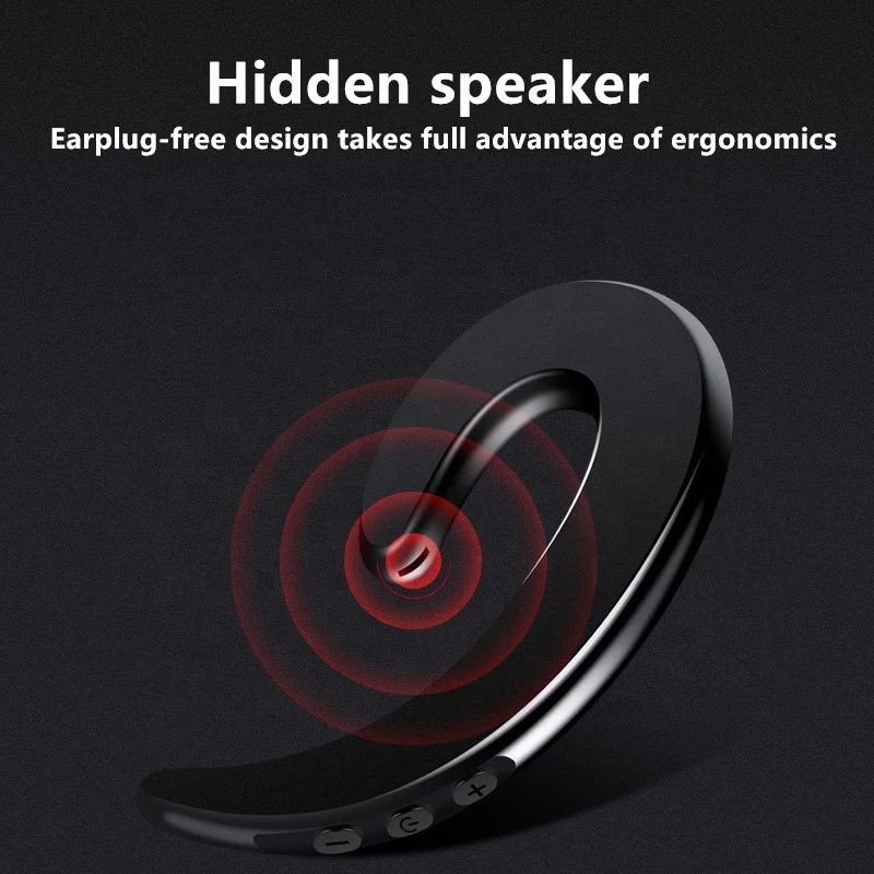 2021 BT 4.2 Stereo single anti slip ear hook Bt Earphone Headset Wireless Headphones earphones with Microphone