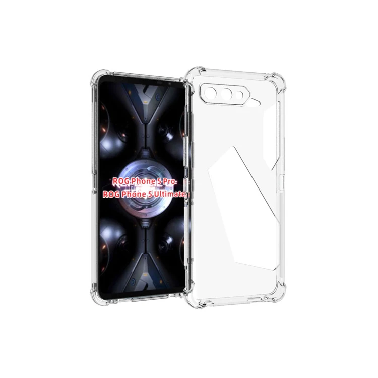 Ультрапрозрачный ударопрочный чехол из ТПУ для Asus ROG Phone 5 Pro, мягкая задняя крышка для Asus ROG Phone 5 Ultimate