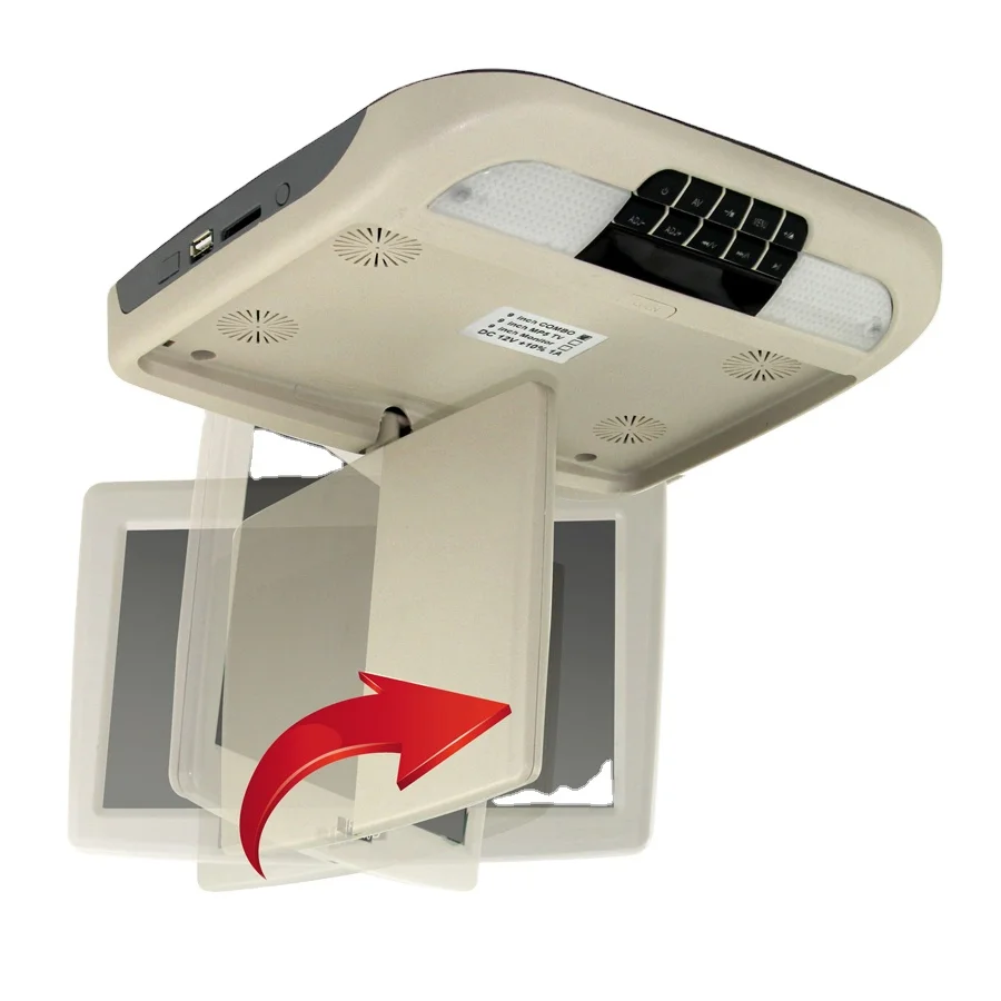 New 10.1 inch super slim car flip down monitor MP5 roof mounted monitor overhead monitor