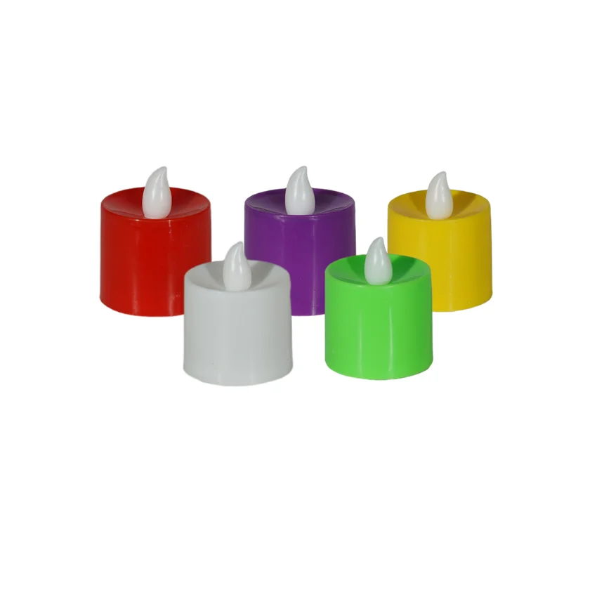 Classic Church Decor Plastic Flickering Light Electric Flameless Realistic Bright Mini Led Tea Light Candles