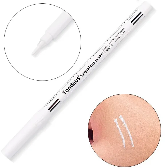White Indelible Ink Skin Marker Pens Surgical Use Markers