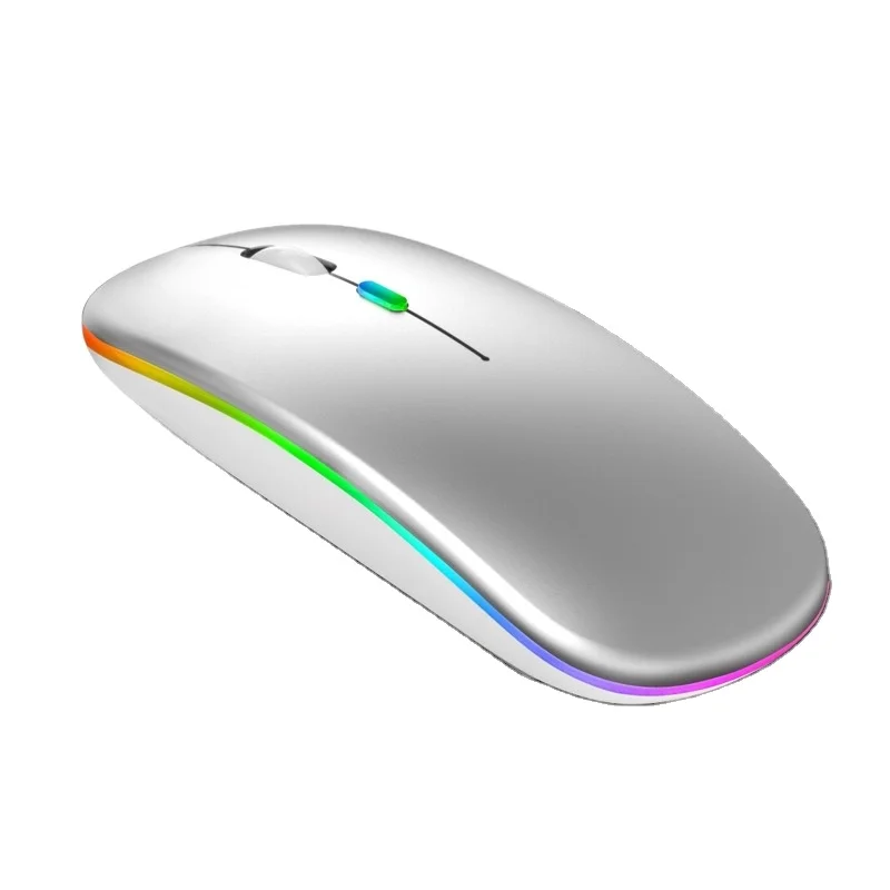 Silent Dual Mode BT 5.1 LED RBG Wireless Mouse Rechargeable