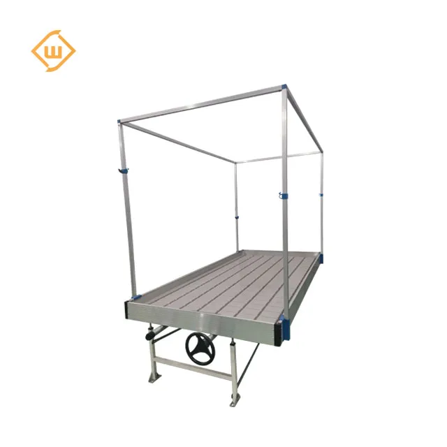 White 4x8 ABS Plastic Hydroponic Fodder Flood Grow Trays for  commercial greenhouse benches