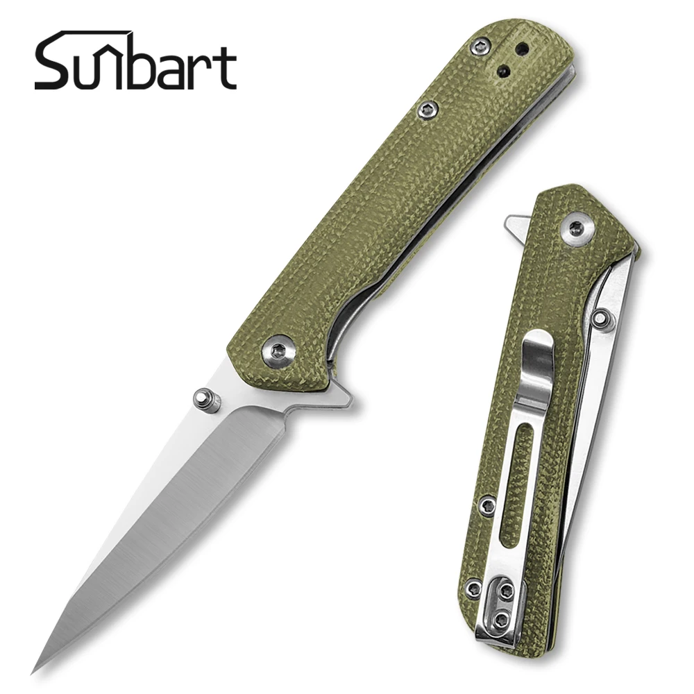 D2 AUS-8 сталь зеленый черный цвет micarta Ручка выживания Открытый складной портативный нож