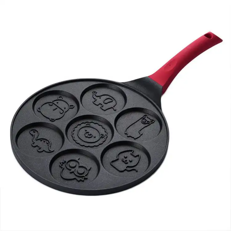 7 Animal Shapes Molds Griddle Pancake Cookware Non Stick Frying Pan for Kids