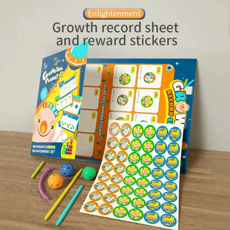 Teachers DIY Learning Geometric Shapes Building Set Toy Assembling Play House DIY Children Building Toy for Kids