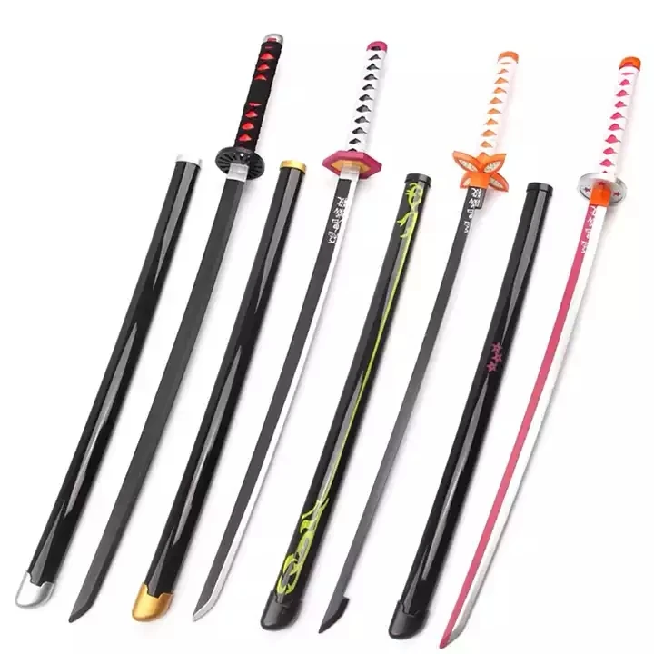 80cm 26 Styles 100cm Toys Demon Slayer: Kimetsu no Yaiba Agatsuma Zenitsu Sword ABS Material Anime Swords