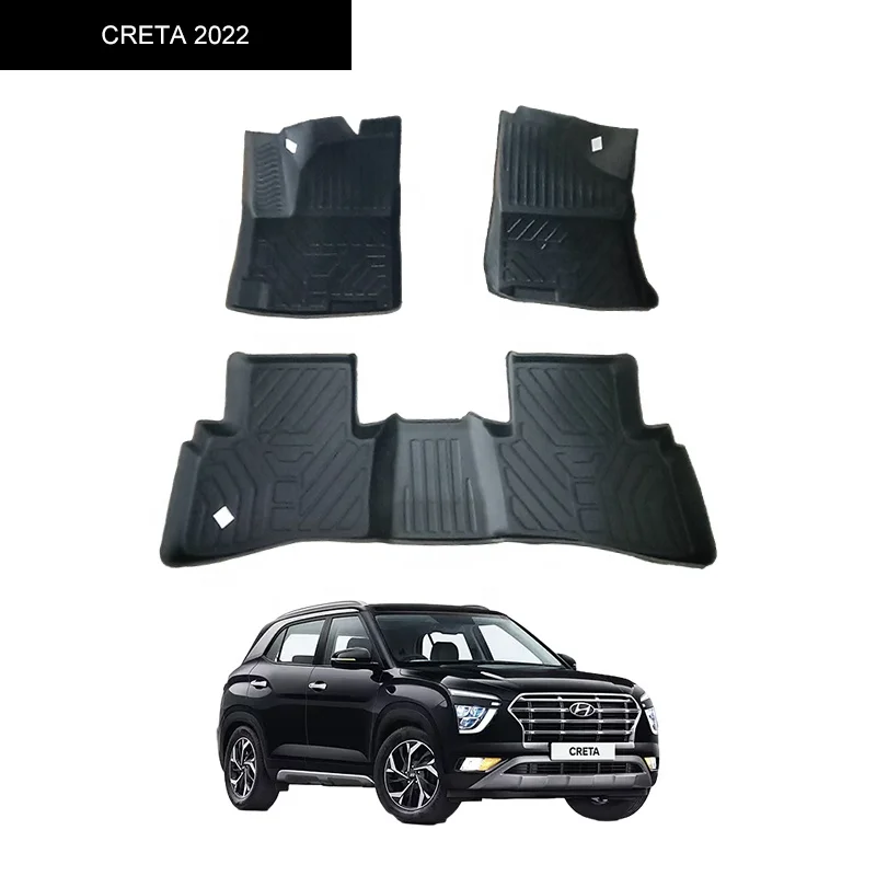 All Weather TPE Car Mats Waterproof Ruber Anti-slip Sales  TPO Car Floor Mats Use for CRETA 2022