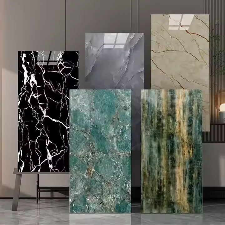 Big Promotion Bulk Stock Marble Sheet PVC Background Wall Panel Striped Stone Design Waterproof Soundproof Plastic for Hotel Home Commercial School Usage