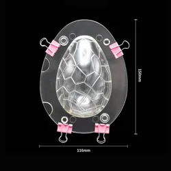 Plastic DIY 3D Polycarbonate Easter Eggs Chocolate Mold Stereo Dinosaur Egg Fondant Candy Jelly Chocolate Mould Baking Tools